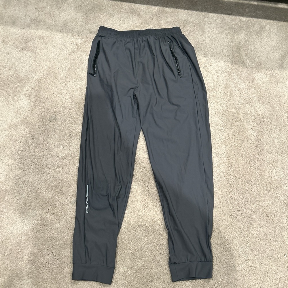 Men's Black Joggers with Zippered Pockets